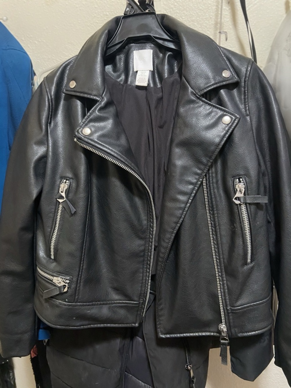 H&M Women’s Size Small Black Faux Leather Jacket